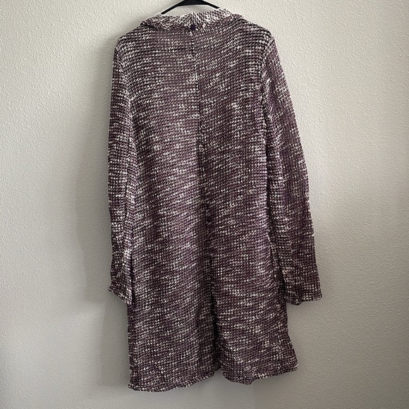 Fabletics Moscow Wrap Open Knit Duster Cardigan Sweater Purple Women's M - Picture 4 of 6